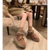 Snow Boots Real Lamb Wool Cotton Shoes Winter New Piled Thickened Northeast Thick Sole Heightened Non-slip Short Boots