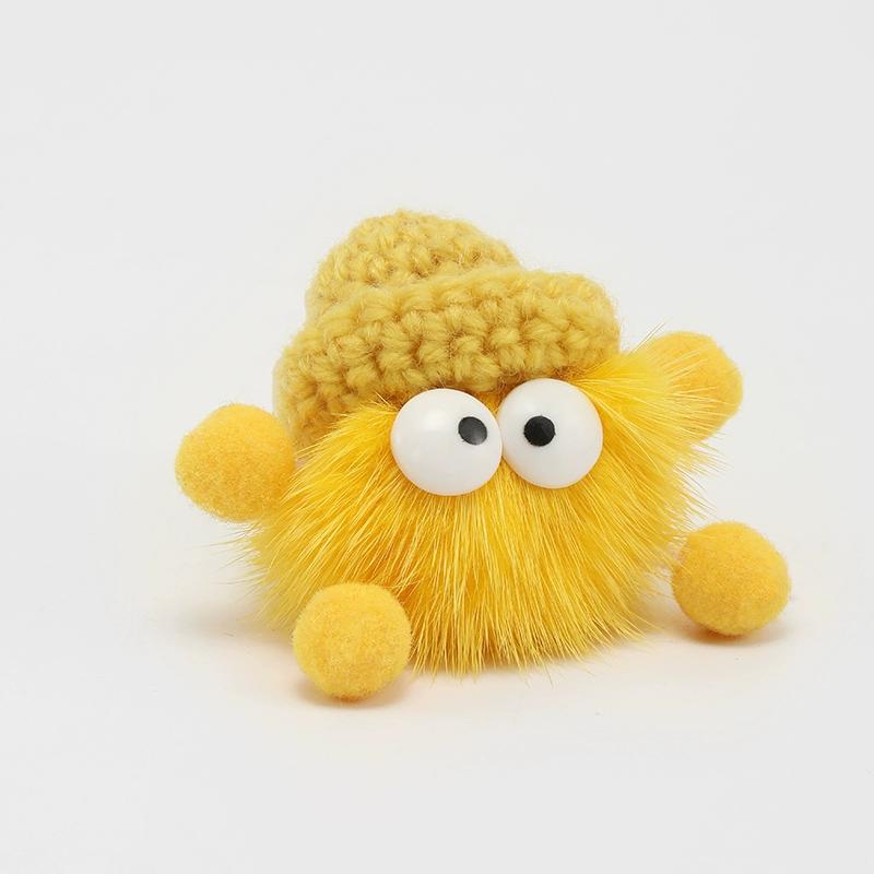 Craftsmanship Workshop New Year Gift Small Coal Ball Bag Pendant Bookbag Cute Ugly Thing Doll Pendant Keychain