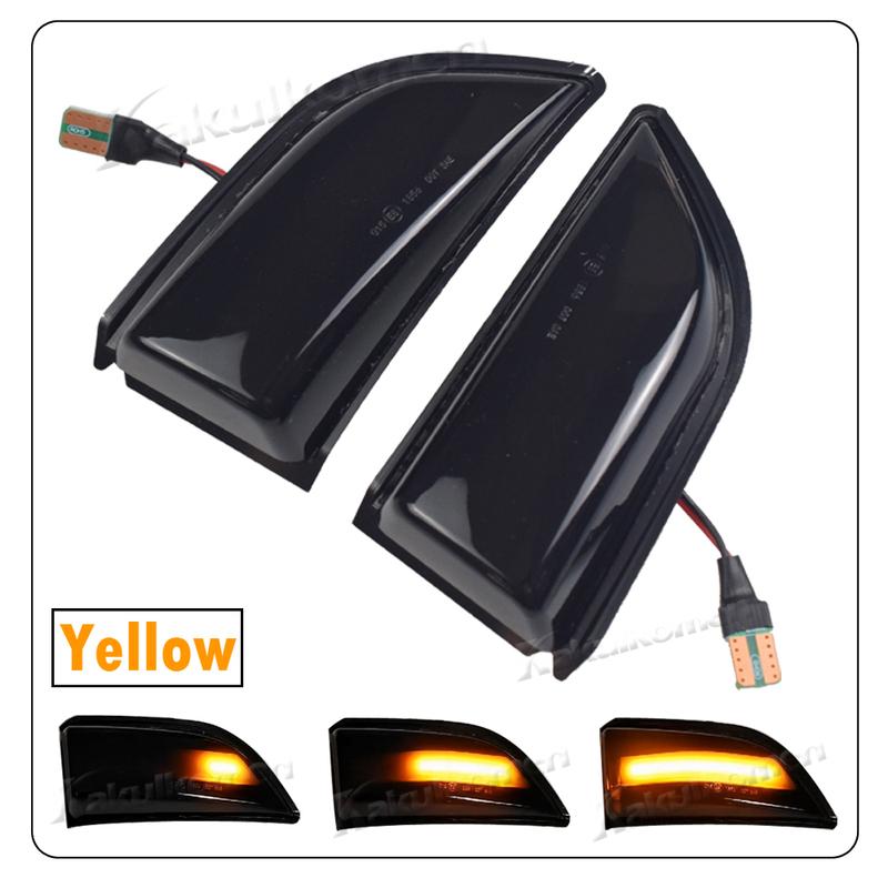 2Pcs Dynamic Amber LED Side Rearview Mirror Light for Volvo XC60 2008-2013 Car Styling Turn Signal Indicator Lamps