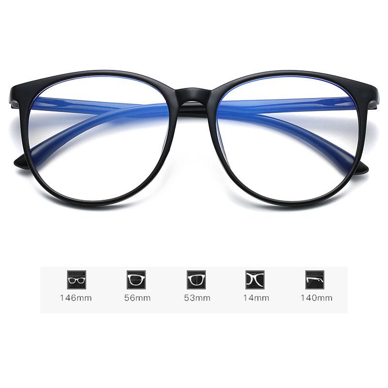 Round Frame Eyewear Anti-Blue Lamp Transparent Computer Glasses Retro Short-Sighted Myopia Glasses Men Women Optical Eyeglass