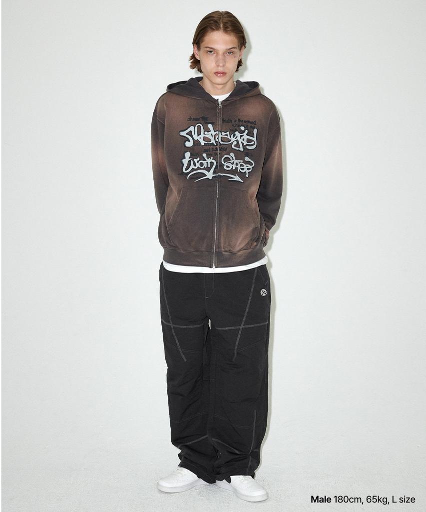 MAHAGRID [Fw Version]Cover Stitch Parachute Pant Black(Mg2Efmpa10A)