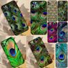 Peacock Feathers Cover For Xiaomi Redmi Note 14 10 11 12 13 15 Pro Plus Case For Redmi 15 15C 14C 12C 10C 13C