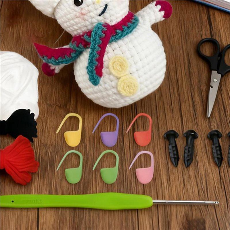 Christmas Snowman Crochet Kits For Adults Craft Supplies With Yarn Hook Easy To Use Kit Includes Video Tutorials For Women