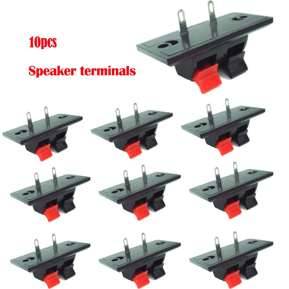 10/20/30pcs 2 Positions Connector Terminal Push In Jack Load Spring Speaker Terminals Plug Socket Clip