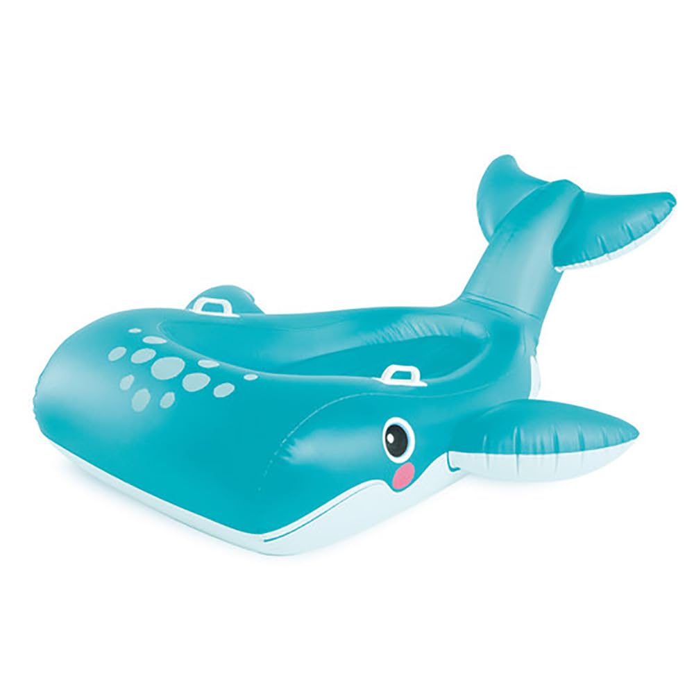 Intex Blue Whale Ride-On Slide, Uninflated Size: 168 Cm X 140 Cm (57567NP)