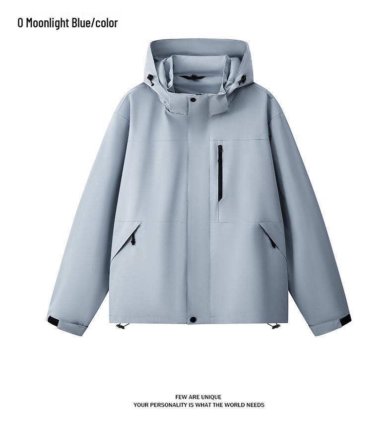 Youthful Trendy Soft Shell Windproof Waterproof Outdoor Climbing Jacket with Pockets