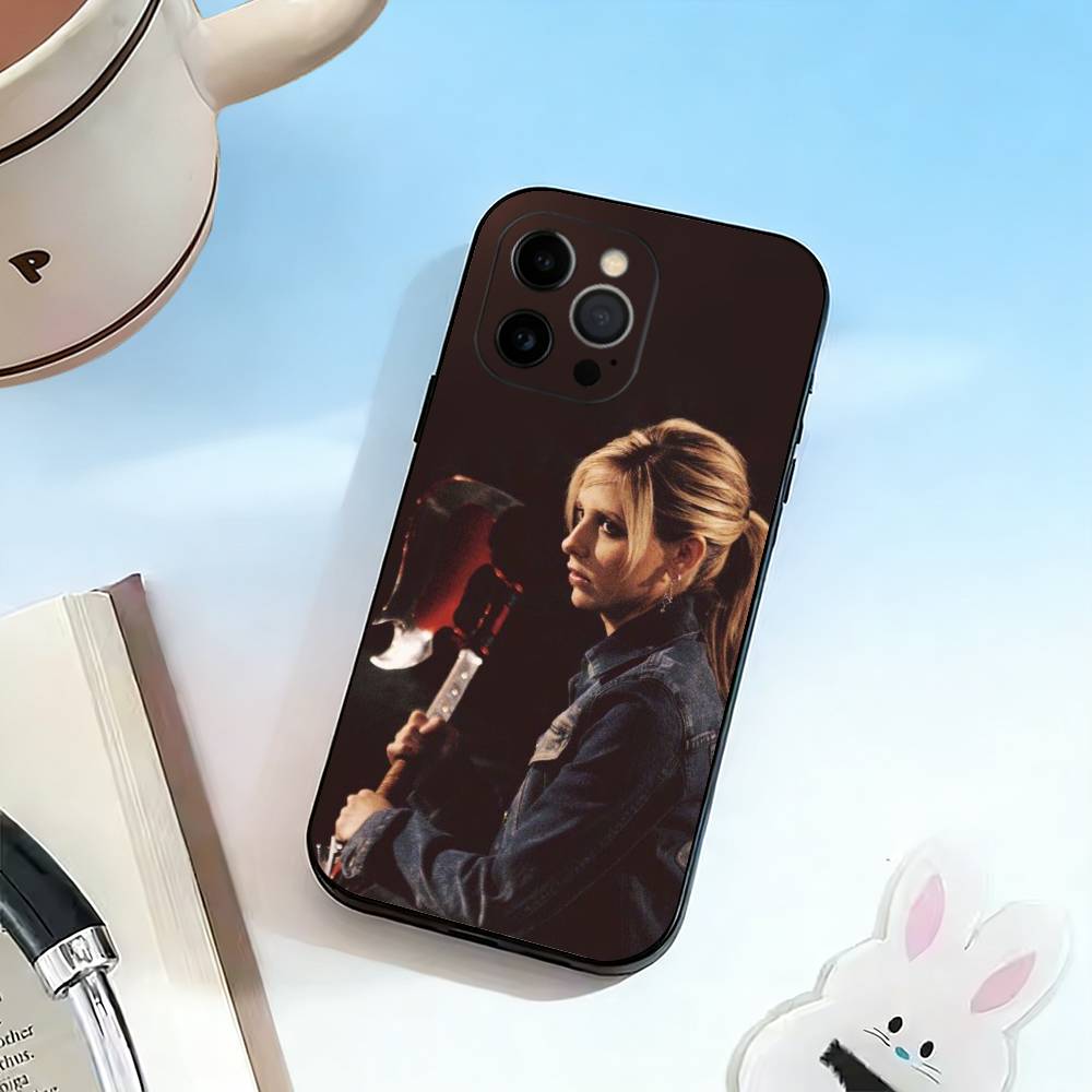 Movie Buffy Phone Case For iPhone 17, 16,15,14,13,12,11 Plus,Pro Max, Others Soft Black Cover