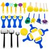 Children's Round Sponge Brushes for Art & Painting - Mushroom Head Tools for DIY Graffiti and Kindergarten Use