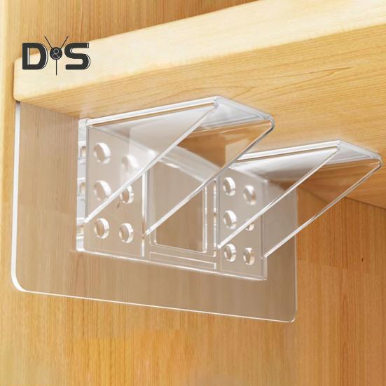 4Pcs Self Adhesive Shelf Support Punch Free Shelf Pegs Strong Load-bearing Easy Installation Cabinet Bookshelf Shelf Support