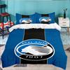 Set de așternut Atlanta Football Club 3 bucăți, Ideal pentru 1 husă de pilotă și 2 fețe de pernă, Perfect pentru cadou pentru fani, Ideal pentru dormitor, Cămin