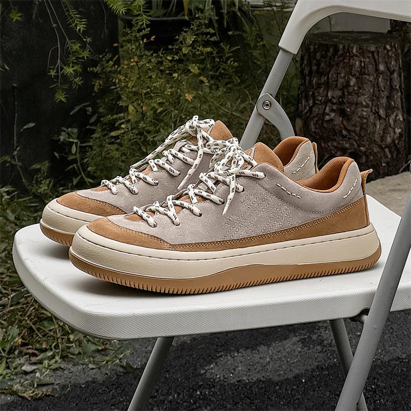 Pantofi sport casual de toamnă 2024 pentru bărbați, stil retro, cu talpă groasă, pentru drumeție