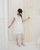 Phased Country Flare Linen Dress_White
