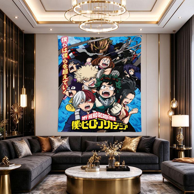 My Hero Academia Class 1 A Shouting Anime Poster Blue