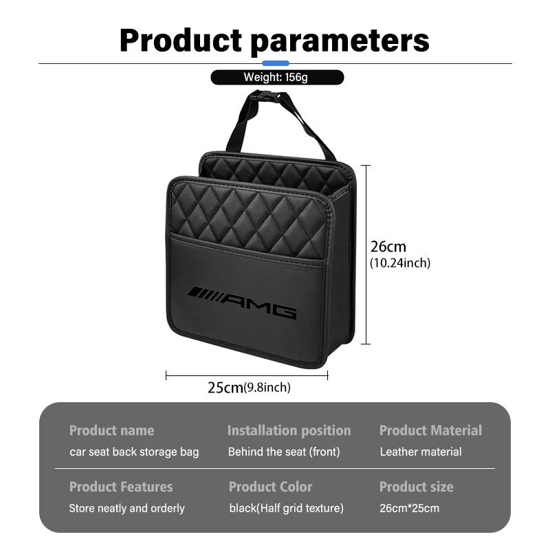 Car Logo Seat Back Storage Box Hanging Organizer Phone Tissue Storage Holder For AMG Mercedes Benz CITAN VITO SPRINTER CLS SLK