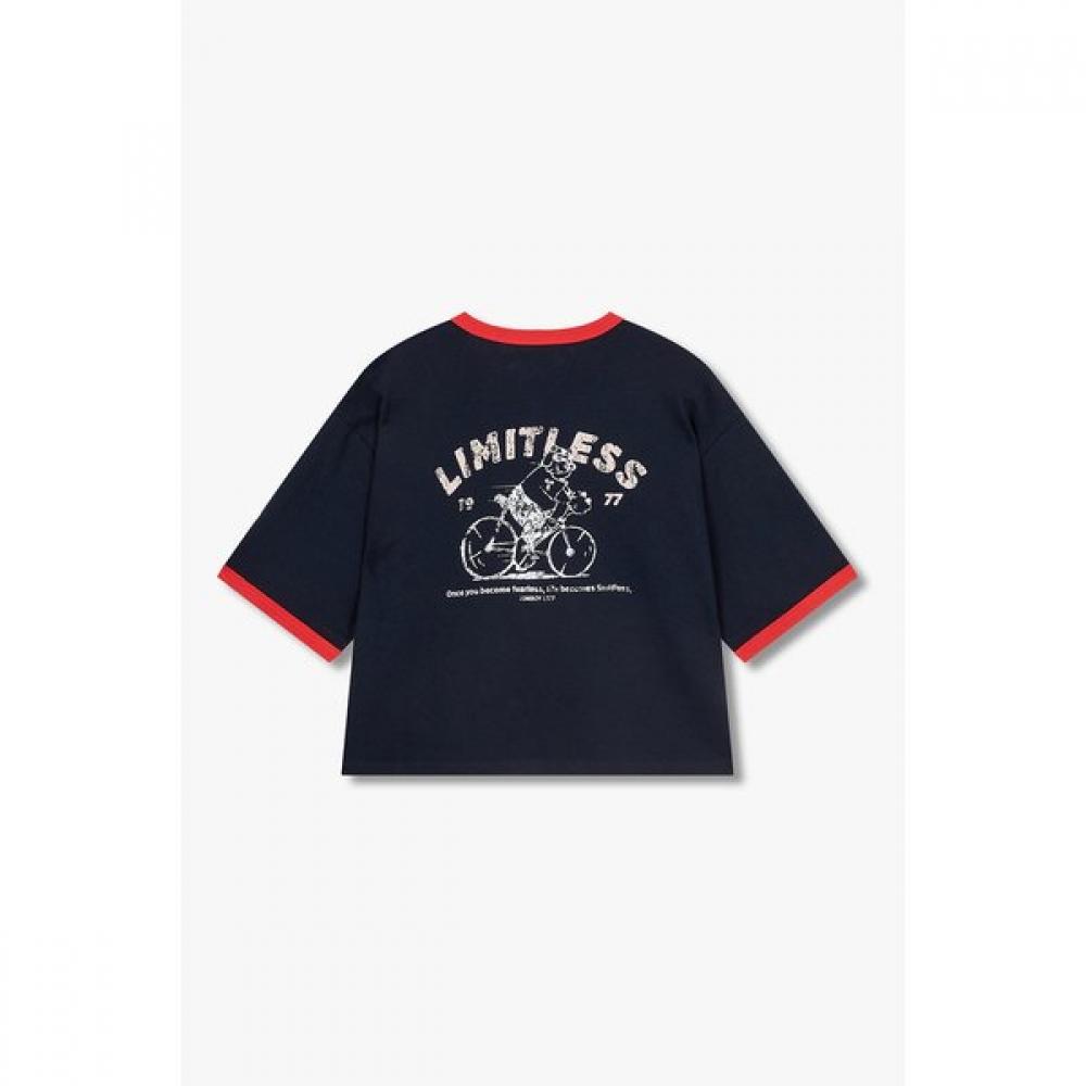 STUDIO TOMBOY Double Sided PrinT Ringer T shirT 9176222995ar