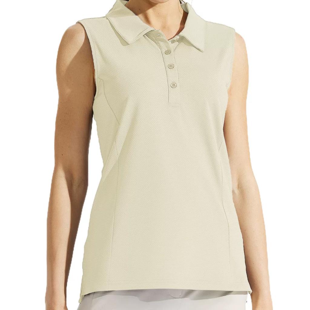 New Golf Shirt, Women's Tennis Wear, Sleeveless Top, Fashionable Polo Shirt, Women's Sports Top, Breathable and Quick-Drying