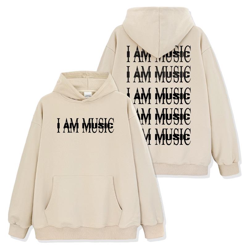 Zestaw bluzy z kapturem i koszulki z nadrukiem Playboi Carti, pranej