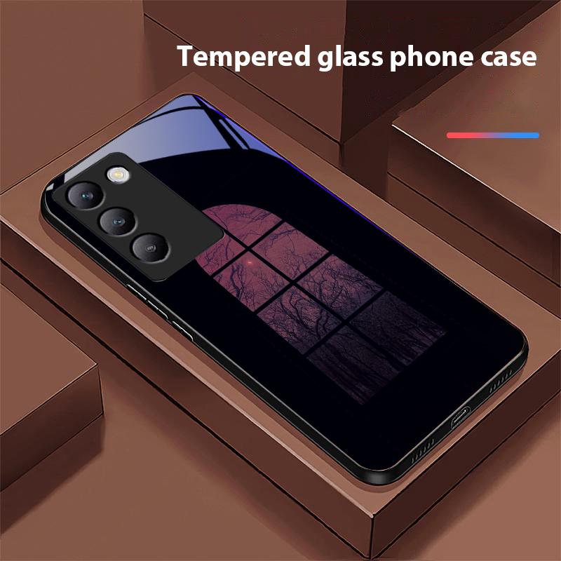 

The Dark House For Y72 33S 11 03 36 96 Lite 35 16 Iqoo 12 V40 SE 5G 29 40 21 30 X80 Pro Vivo Tempered Glass Phone Case Black For vivo Y16