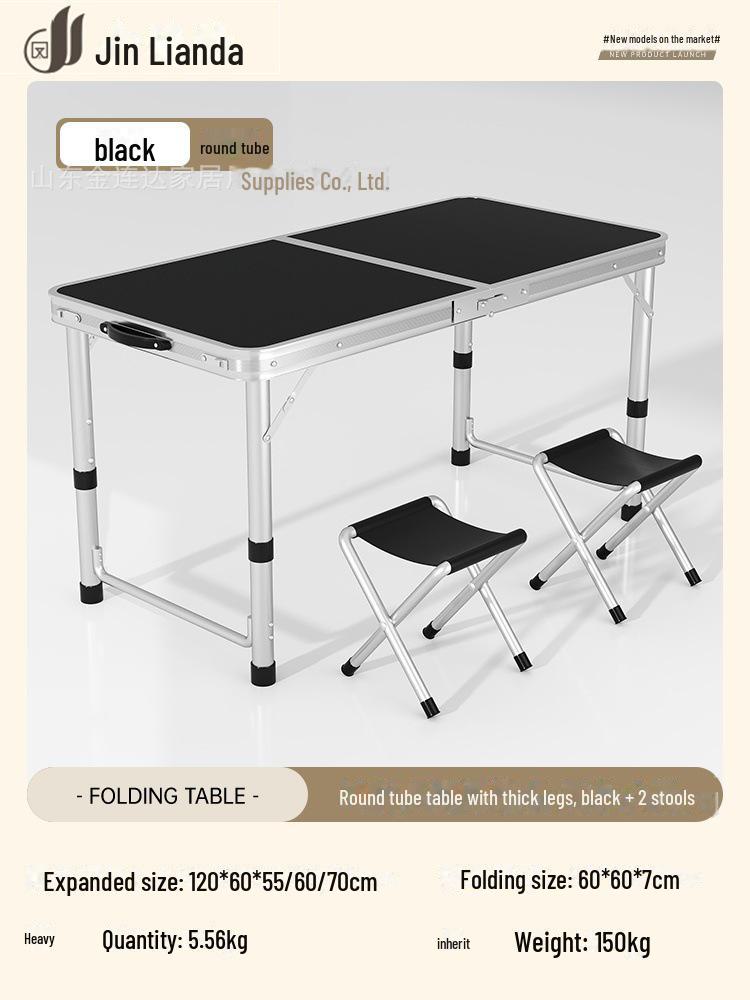 Přenosný multifunkční hliníkový skládací stůl pro stolování a venkovní použití