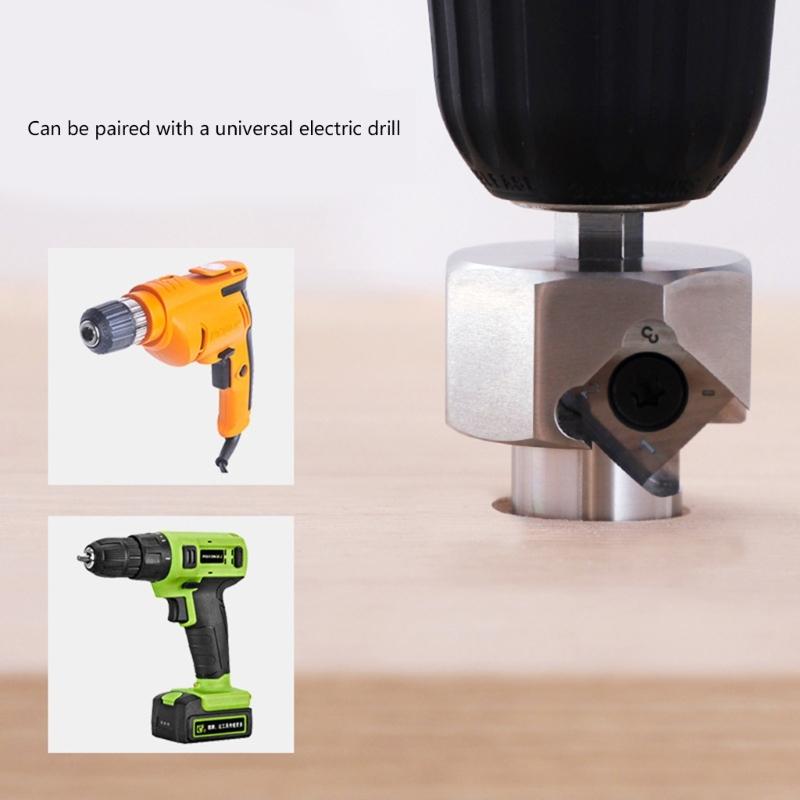 Benches Dog Hole Chamfer Reamer Tool Stainless Steel Dog Hole Chamfer Reamer for 19mm/20mm Dog Holes Polishing Finish