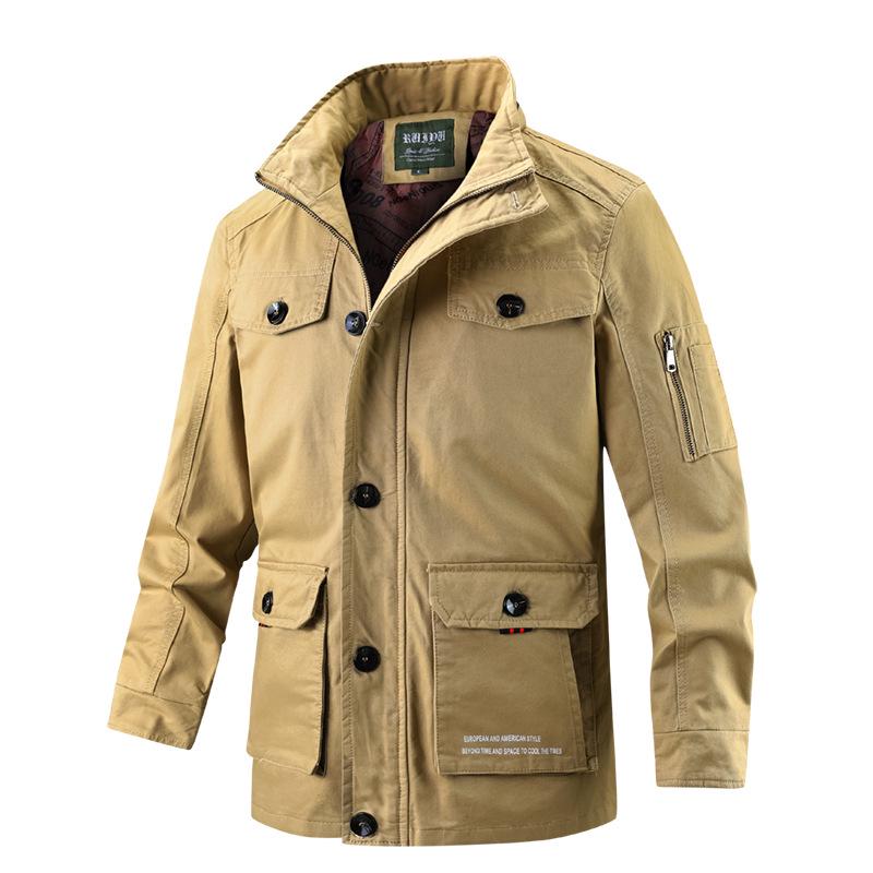 Men's Plus Size Winter Workwear Jacket - Fleece Lined, Thick, Multi-Pocket, Hooded