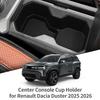 for Renault Dacia Duster 3 2025-2026 Central Console Water Cup Holder Interior Accessories Drinks Holder Storage Case TPE