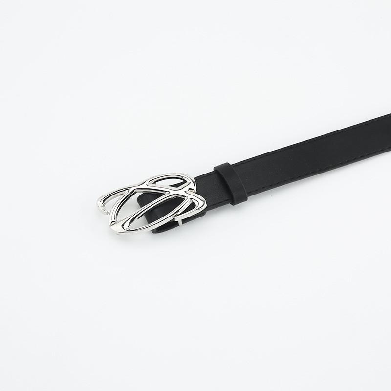 New Style Women's Denim Belt Decorative Belt With Smooth Alloy Buckle Trendy Fashion Belt