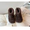Winter New Style Girls' Lamb Fashion Children's Hairy Shoes Boys' Plush Boots Warm Short Boots Children's Shoes