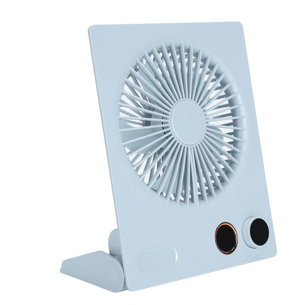 Ultra Thin Table Fan Desktop Flat Battery Operated Standing Hanging Portable Foldable Step Less