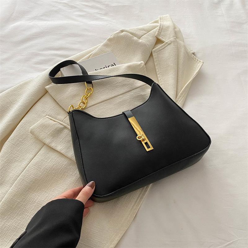 Retro Commuter Texture Simple Small Bag Women'S Underarm Bag Spring Versatile Underarm Small Square Bag