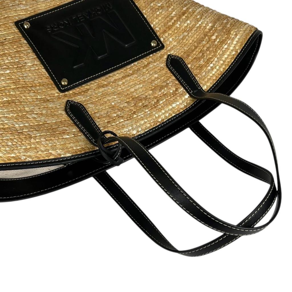 Michael Kors Kimber Large capacity Handbag canvas Ivoryx black Women 35T2G7KT71 Used