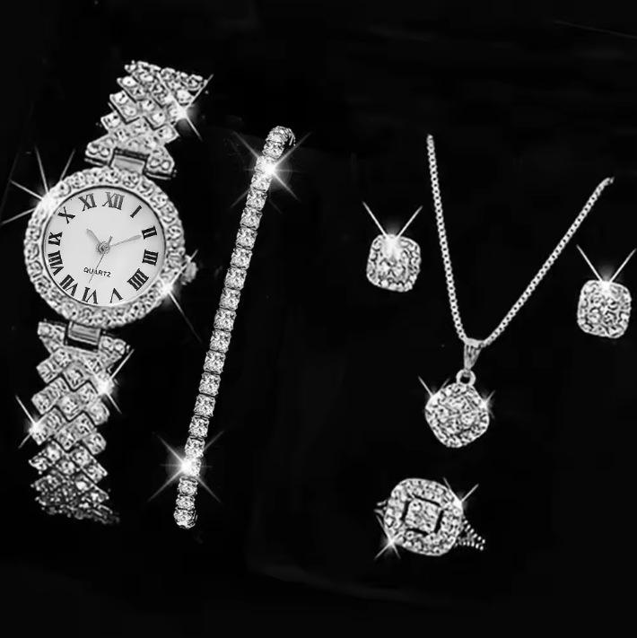 Popular Ladies Watch Cornucopia Fashion Casual Roman Quartz Set Full Diamond Bracelet Fashion Watch large price