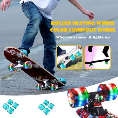 LED Longboard Skateboardová kolečka, Svítí v noci, Svítící ve tmě kolečka Longboard