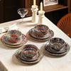 Bohemian Porcelain Dinner Plates Bowls Set Kitchen Tableware Cross-border Export Ceramic Plate Plate Sets Ceramic Plate