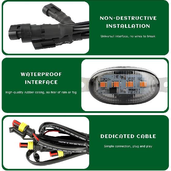 5 PCS Car LED Grille Lights, Waterproof Front Grill Trim Lamp with Plug & Play Wiring Harness, Bright LED Running Lights Decorative Lamps for F150