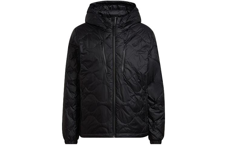 Adidas Originals Down Quilted Puffer Down Jackets Men s Black Hooded Moderate Other H13586 S