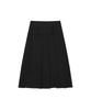 Three To Eighty Cut Hem Belt Pleats Skirt Black