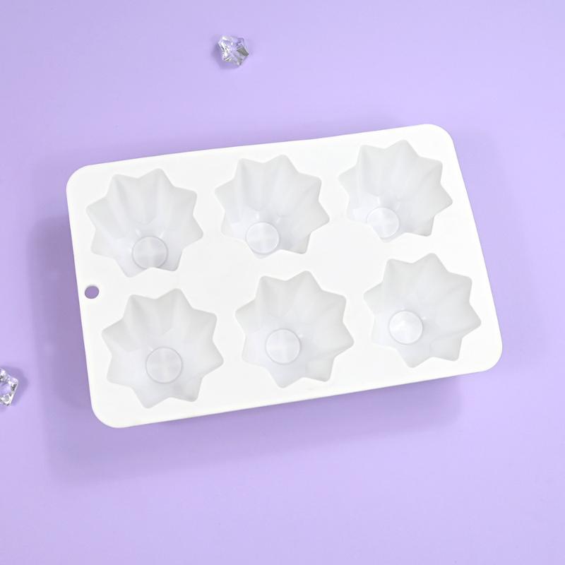 8 Holes Silicone Octagonal Cake Molds Nonstick Pandoro Bread Pan for Baking Parties Family Events Cooking