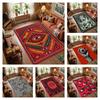 Boho Evil Eye Geometrischer Druck Teppich Rutschfest Weiche Fußmatte Vintage Ethnischer Stil Teppich für Wohnzimmer Schlafzimmer Heimdekoration Geschenk