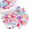 100pcs/bag Color Gradient Rose Beaded DIY Handmade Bracelet Necklace Earrings Jewelry Accessories