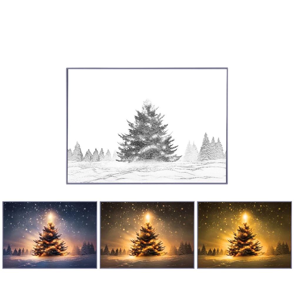 

USB Dimming Romantic Home Anime LED Beautiful City Night View Light Painting Lamp HD Picture Narrow Bezel Home Decor Lighting