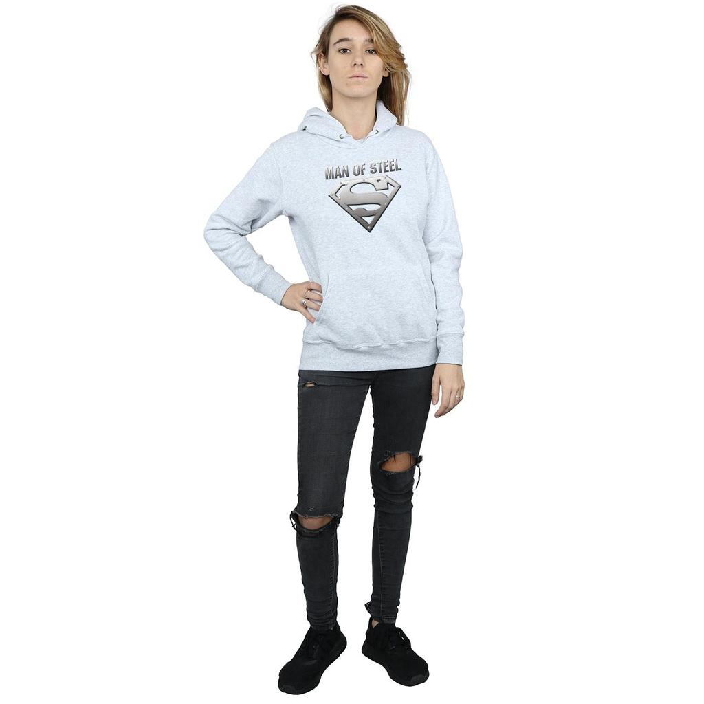 DC Comics Womens/Ladies Superman Man Of Steel Shield Hoodie