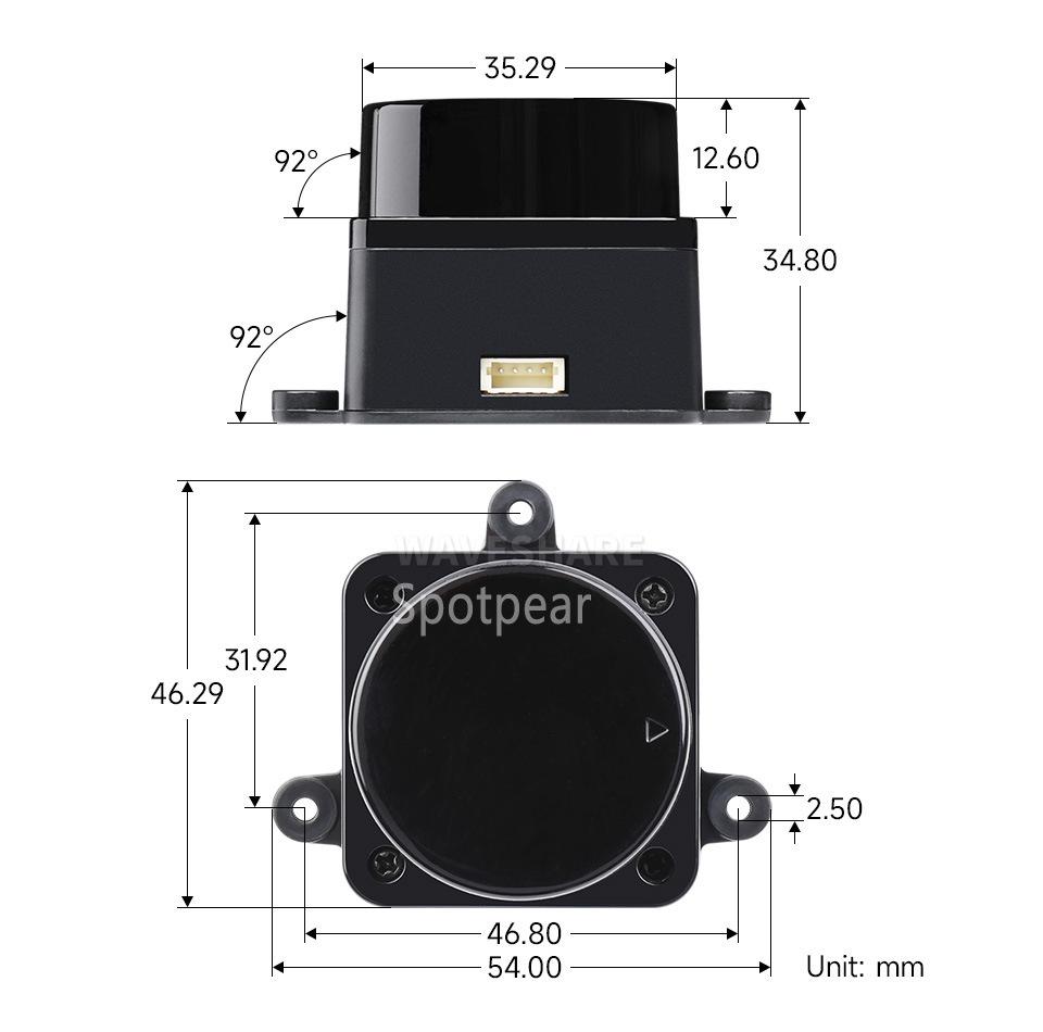 DTOF 360° Omnidirectional Time-of-Flight Laser Ranging Sensor with UART Communication