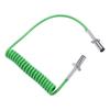15FT 7 Way Coiled Trailer Cord Long Tail ABS Power Line Green Heavy Duty Power Wire for Semi Trucks Tractors