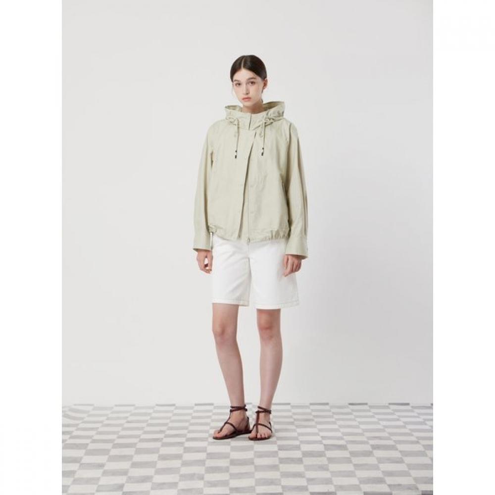 Cc Collect Flap Drawstring Hood Jumper C252msj035