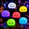 Neuer LED-Brötchen-Squishy, Leuchtender Stressball, Aufleuchtendes Blasen spuckendes Brötchen, Realistisches gedämpftes Brötchen, Ästhetische Schreibtischdekoration