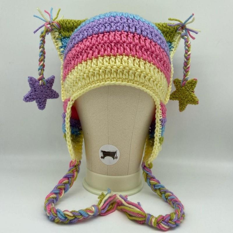 Purely Handmade Ruffled Hat, Adult Lace Beanie, Fashionable and Versatile Ruffled Hat