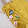 Kawaii Japanese Acrylic Student Cartoon Brooch Korean Style Brooch Fashion Jewelry Bag Ornament