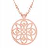 Gold-plated Necklace with Openwork Flower Flower Openwork Silver 925