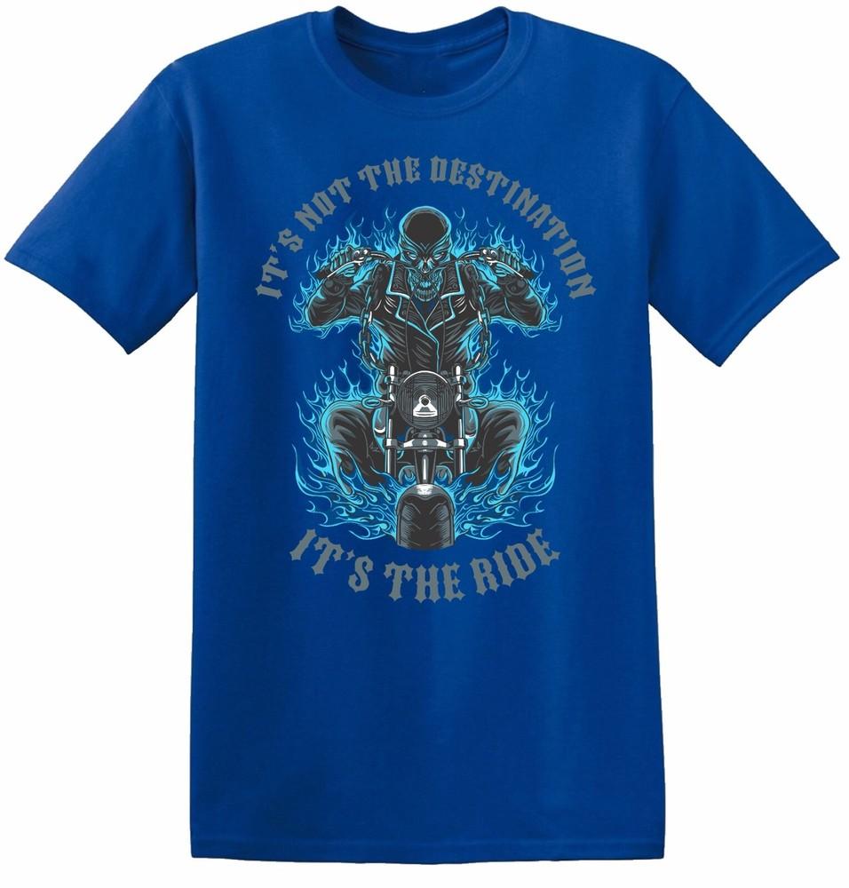 Its Not The Destination Its The Ride Tshirt Motor Bike Rider Biker Fire Unisex S